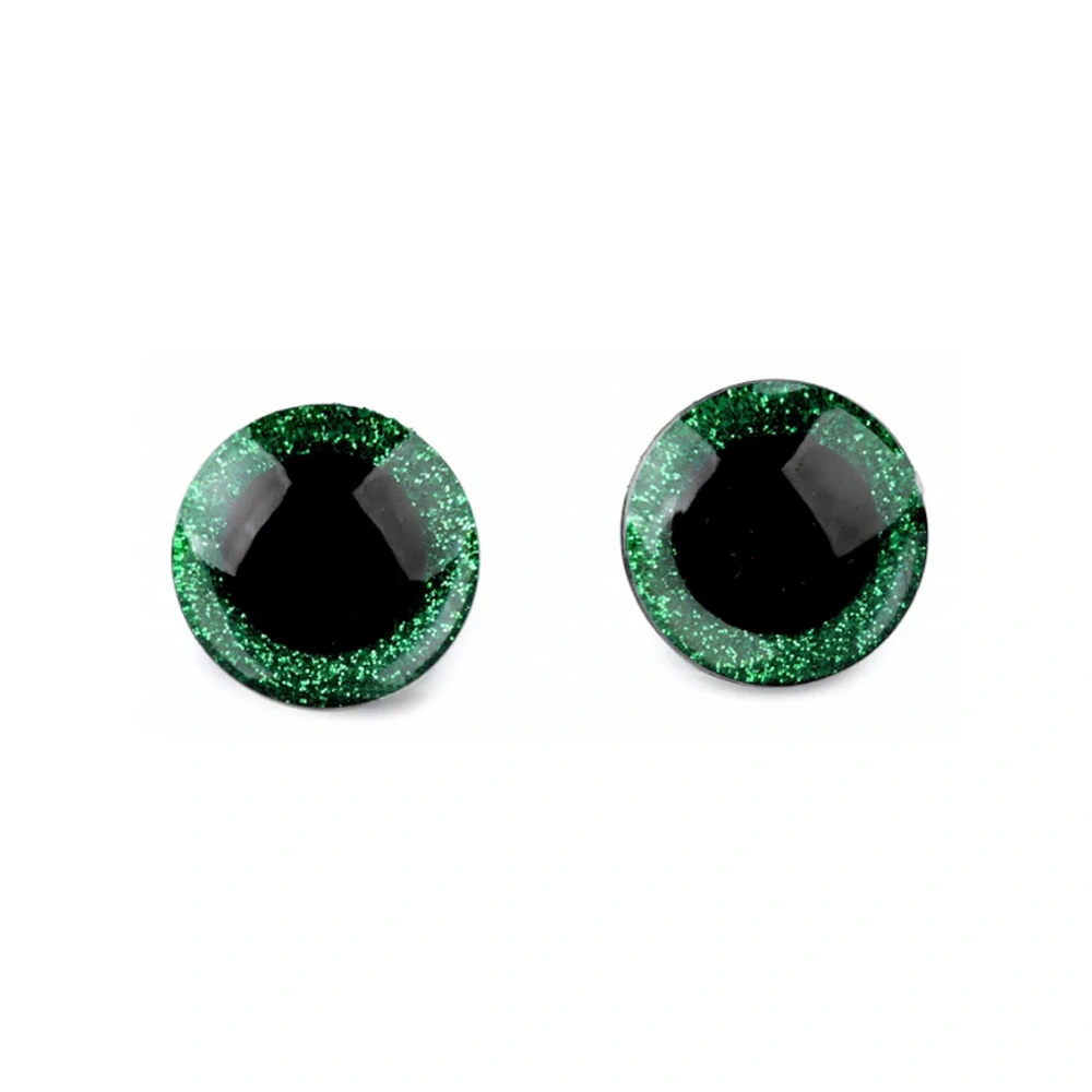 Glitrové bezpečnostní oči 20mm zelené