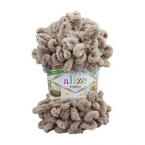 Příze Alize Puffy č.72 pastelově béžová – plyšová příze na háčkování