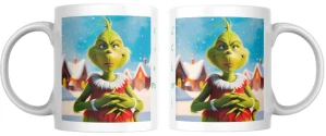 Keramický hrnek Grinch s textem