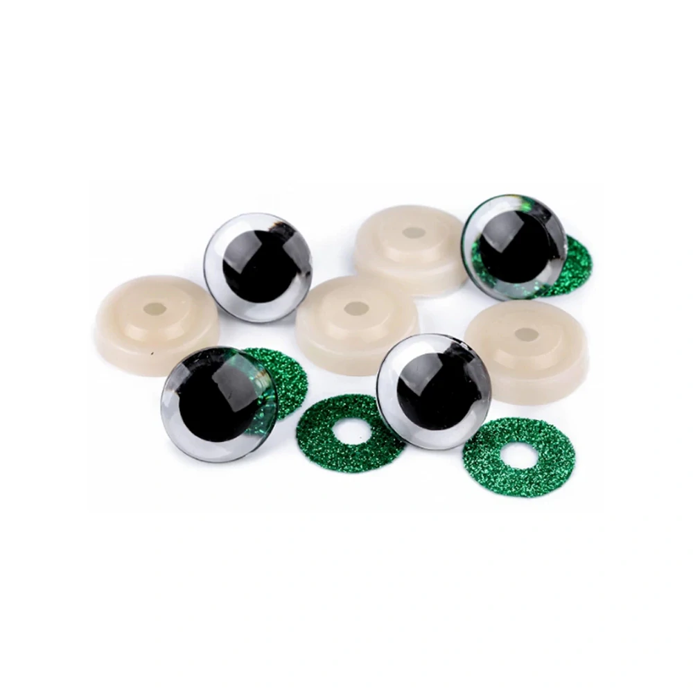 Glitrové bezpečnostní oči 20mm zelené