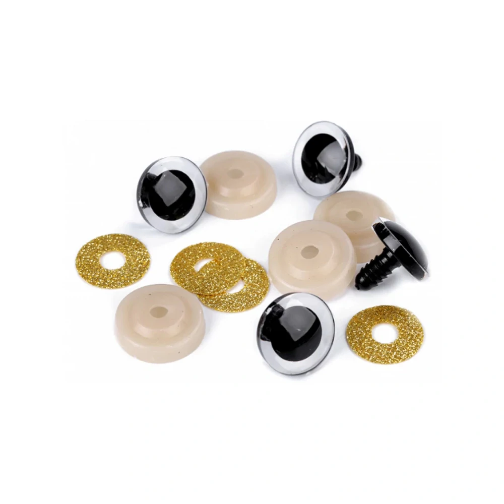 Glitrové bezpečnostní oči 16mm žlutá