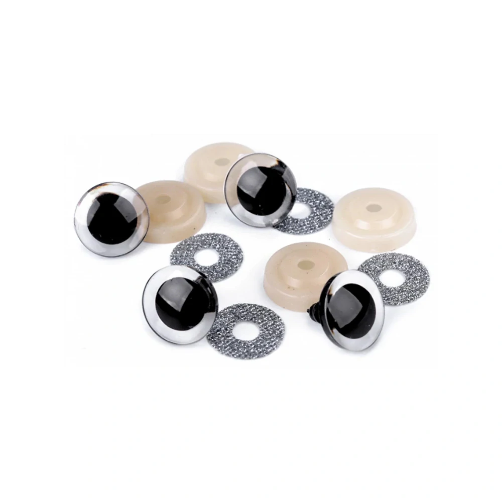 Glitrové bezpečnostní oči 14mm šedá